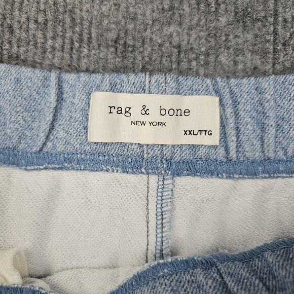 Rag & Bone Miramar Pants Womens 2XL Light Wash Denim Print Elastic Waist Jogger - Picture 5 of 7